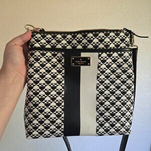Kate Spade Leather Keisha Handbag Black and White